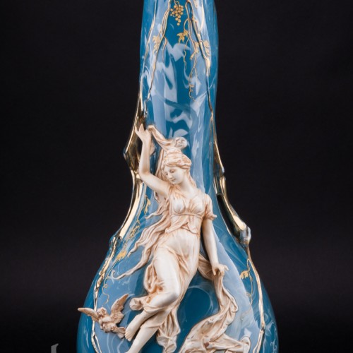 Афина, девушка с совой, ваза, Karl Ens, Германия, 1900 гг