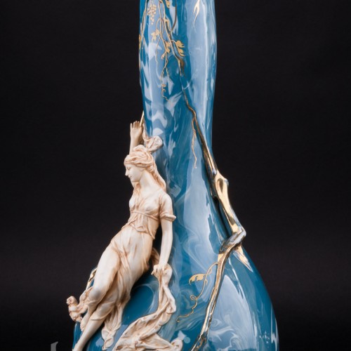 Афина, девушка с совой, ваза, Karl Ens, Германия, 1900 гг