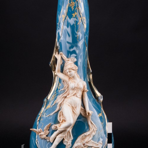 Афина, девушка с совой, ваза, Karl Ens, Германия, 1900 гг