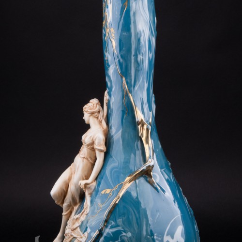 Афина, девушка с совой, ваза, Karl Ens, Германия, 1900 гг