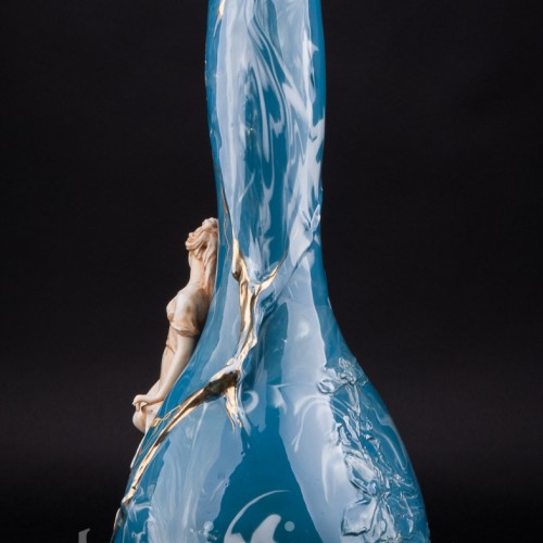 Афина, девушка с совой, ваза, Karl Ens, Германия, 1900 гг