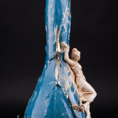 Афина, девушка с совой, ваза, Karl Ens, Германия, 1900 гг