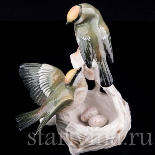 Корольки на гнезде, Karl Ens, Германия, 1940-50 гг