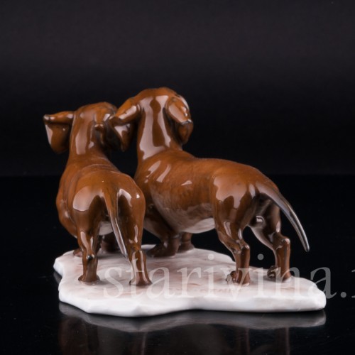 Фигурка собак Две таксы, Rosenthal, Германия, 1960 гг.