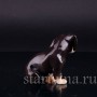 Фарфоровая статуэтка собак Сидящая такса, миниатюра, Von Schierholz, Германия, 1950 гг.
