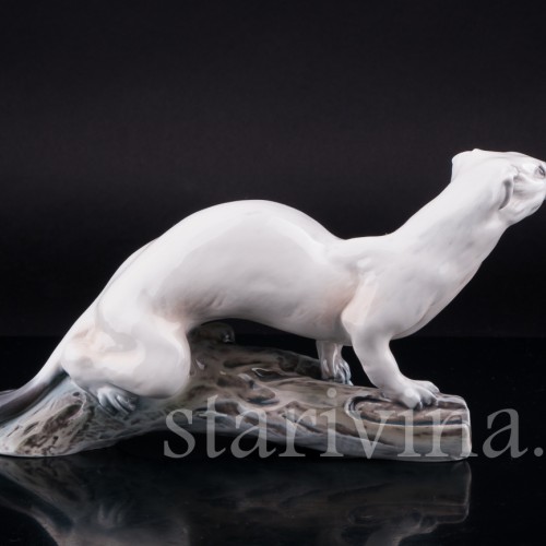 Фарфоровая статуэтка Горностай, Dahl Jensen, Дания.