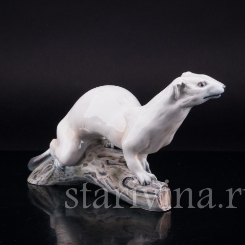 Фарфоровая статуэтка Горностай, Dahl Jensen, Дания.