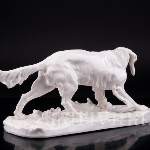 Статуэтка собаки из фарфора Сеттер, Nymphenburg, Германия.