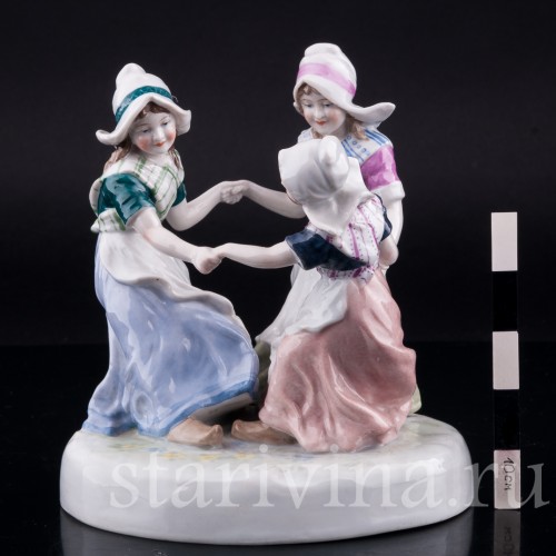 Хоровод, три девочки, Karl Ens, Германия, 1930-40 гг