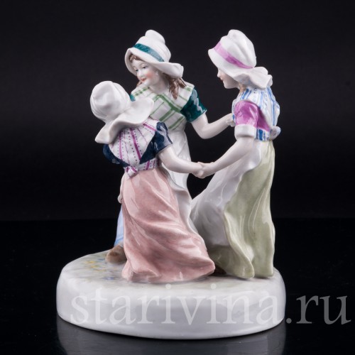 Хоровод, три девочки, Karl Ens, Германия, 1930-40 гг