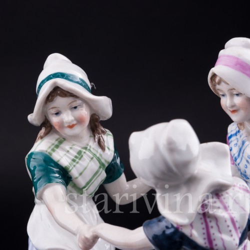 Хоровод, три девочки, Karl Ens, Германия, 1930-40 гг