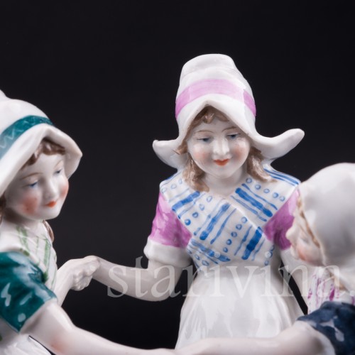 Хоровод, три девочки, Karl Ens, Германия, 1930-40 гг