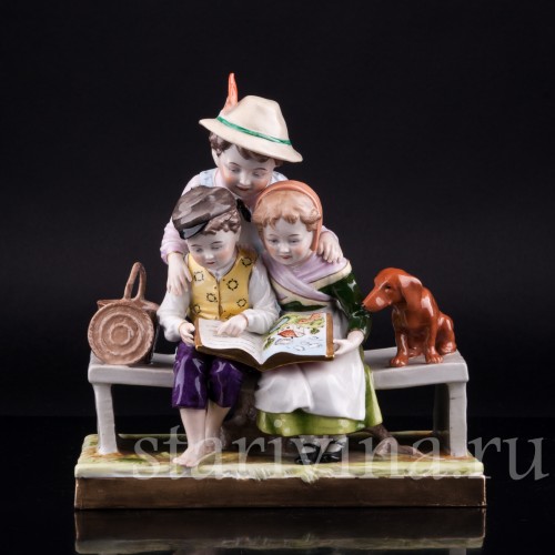 Дети, читающие книжку, Scheibe-Alsbach, Германия, вт. пол. 20 в