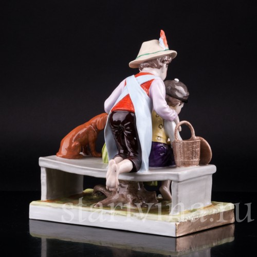 Дети, читающие книжку, Scheibe-Alsbach, Германия, вт. пол. 20 в