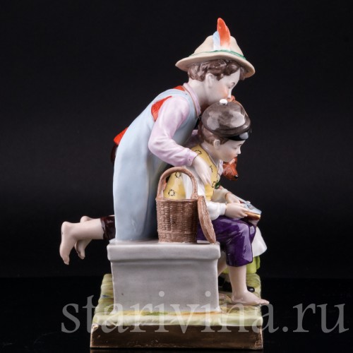 Дети, читающие книжку, Scheibe-Alsbach, Германия, вт. пол. 20 в