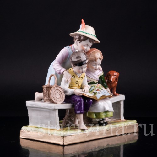 Дети, читающие книжку, Scheibe-Alsbach, Германия, вт. пол. 20 в