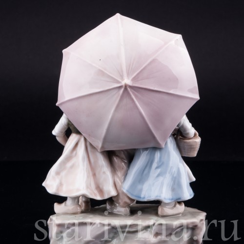 Дети под зонтом, Karl Ens, Германия, кон. 19 в