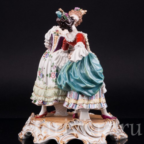 Две танцующие девушки, Dressel, Kister & Co, Германия, нач. 20 в