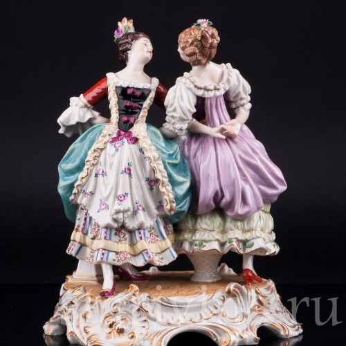Две танцующие девушки, Dressel, Kister & Co, Германия, нач. 20 в