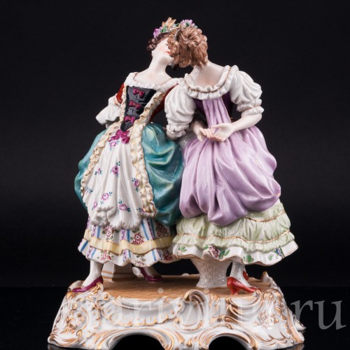 Две танцующие девушки, Dressel, Kister & Co, Германия, нач. 20 в