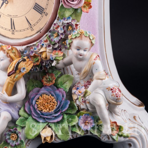 Фарфоровые часы Времена года, Sitzendorf, Германия, сер. 20 в