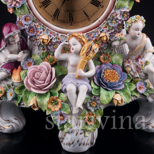 Фарфоровые часы Времена года, Sitzendorf, Германия, сер. 20 в