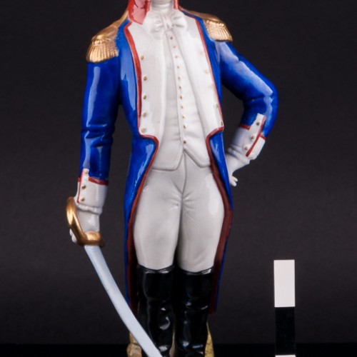 Статуэтка офицера из фарфора Жильбер Лафайет, Scheibe-Alsbach, Германия.