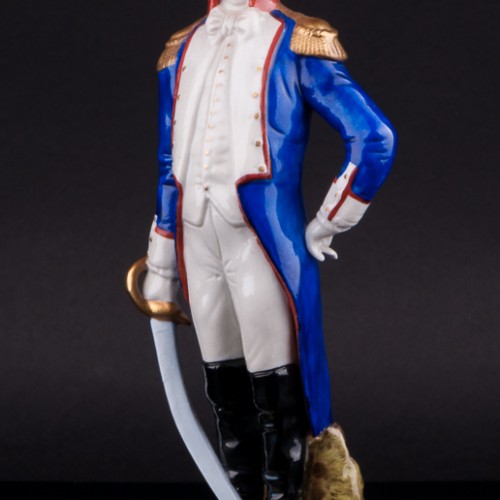Статуэтка офицера из фарфора Жильбер Лафайет, Scheibe-Alsbach, Германия.