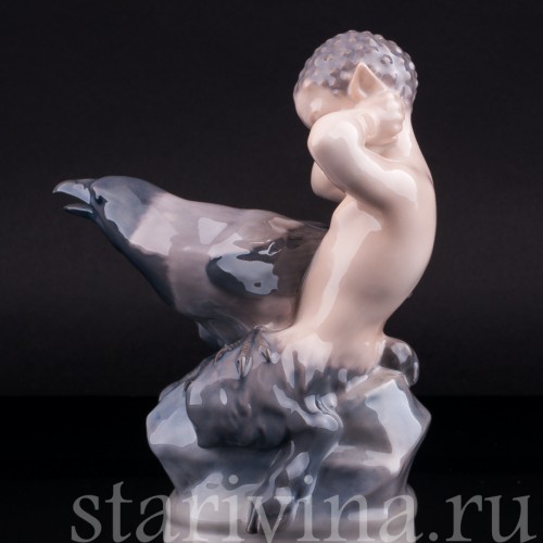 Фавн с вороной, Royal Copenhagen, Дания, 1956 г