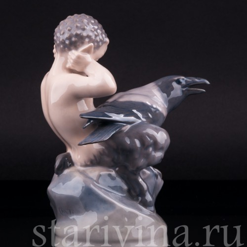 Фавн с вороной, Royal Copenhagen, Дания, 1956 г