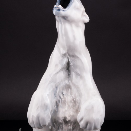 Фарфоровая статуэтка Ревущий белый медведь, Royal Copenhagen, Дания.