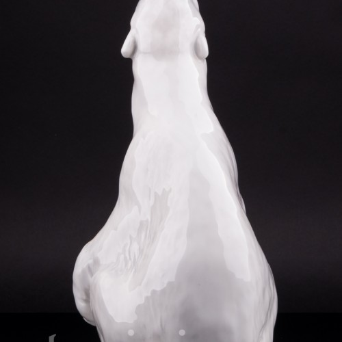 Фарфоровая статуэтка Ревущий белый медведь, Royal Copenhagen, Дания.