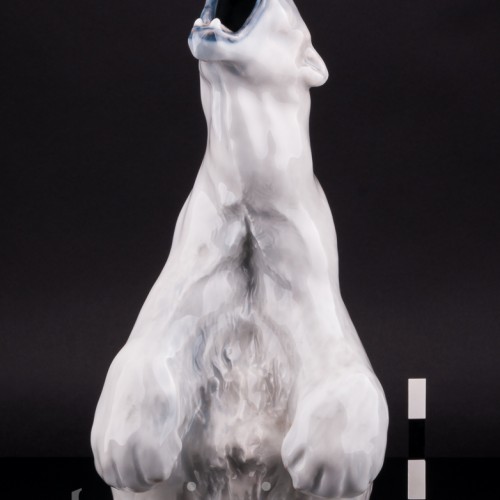 Фарфоровая статуэтка Ревущий белый медведь, Royal Copenhagen, Дания.