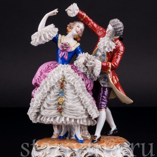 Танцующая пара, кружевная, Muller & Co, Германия, нач. 20 в