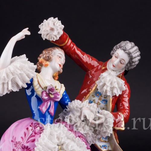 Танцующая пара, кружевная, Muller & Co, Германия, нач. 20 в