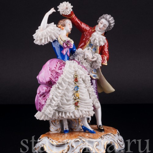 Танцующая пара, кружевная, Muller & Co, Германия, нач. 20 в