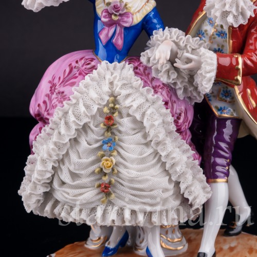 Танцующая пара, кружевная, Muller & Co, Германия, нач. 20 в