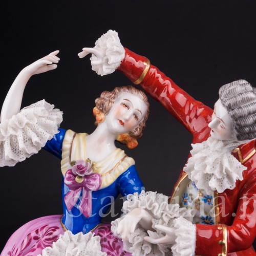 Танцующая пара, кружевная, Muller & Co, Германия, нач. 20 в