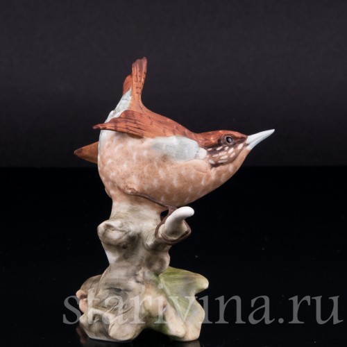 Фарфоровая статуэтка птицы Крапивник, Alka Kaiser, Германия, до 1990 гг.