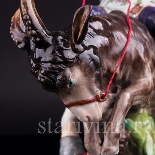 Дети, играющие с козлом, Ernst Bohne Sohne, Германия, нач. 20 в