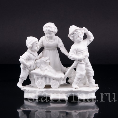 Дети, играющие с тележкой, Германия, пер. пол. 20 в