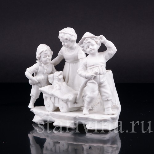 Дети, играющие с тележкой, Германия, пер. пол. 20 в