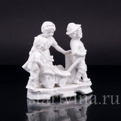 Дети, играющие с тележкой, Германия, пер. пол. 20 в