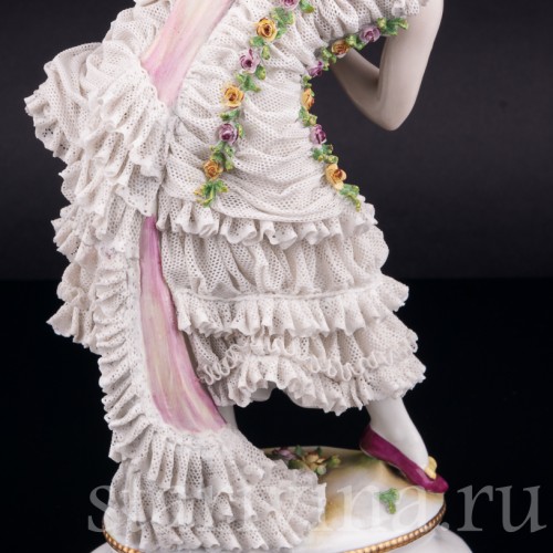 Вера Трефилова в роли Китри, кружевная, Volkstedt, Германия, до 1935 г