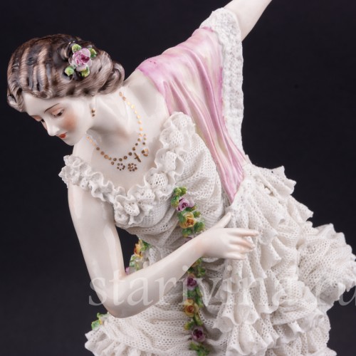 Вера Трефилова в роли Китри, кружевная, Volkstedt, Германия, до 1935 г