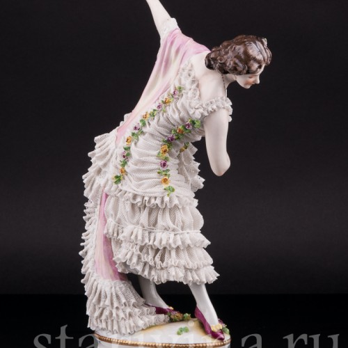 Вера Трефилова в роли Китри, кружевная, Volkstedt, Германия, до 1935 г