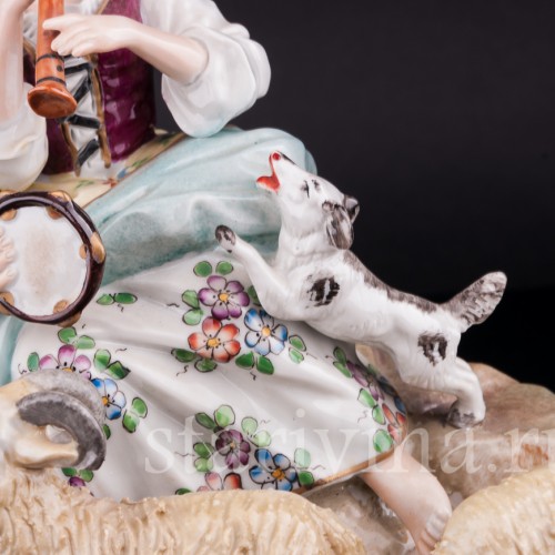 Фарфоровая композиция Тайный поклонник, Sitzendorf, Германия, вт. пол. 20 в.