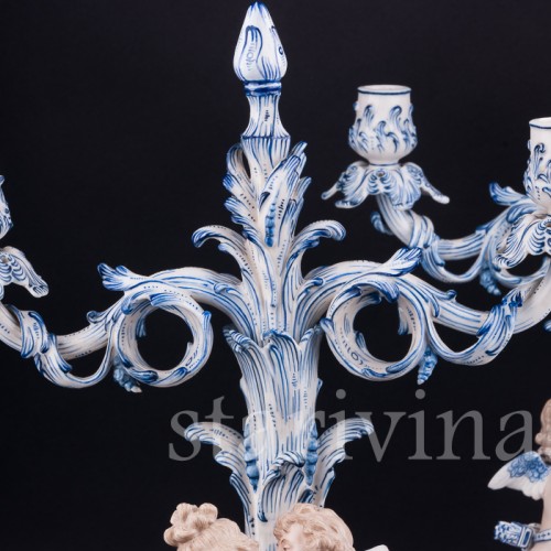 Два подсвечника (канделябра) Ангелы и Феи, Sitzendorf, Германия, 19 в