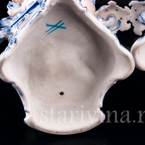 Два подсвечника (канделябра) Ангелы и Феи, Sitzendorf, Германия, 19 в