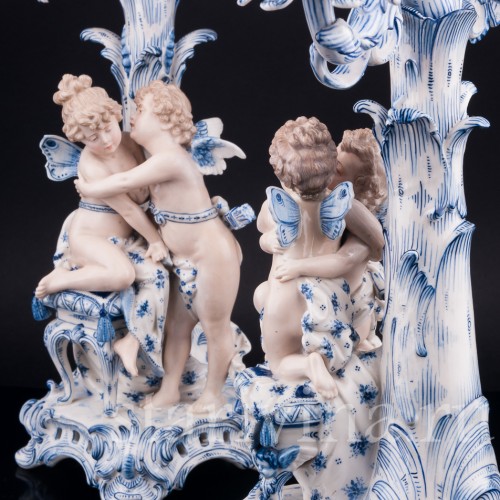 Два подсвечника (канделябра) Ангелы и Феи, Sitzendorf, Германия, 19 в